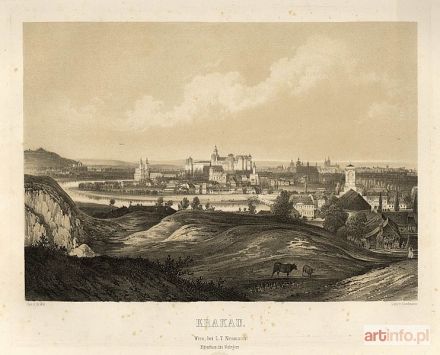 SANDMANN Franz Josef | Kraków. Widok z Krzemionek Podgórskich, ok. 1850