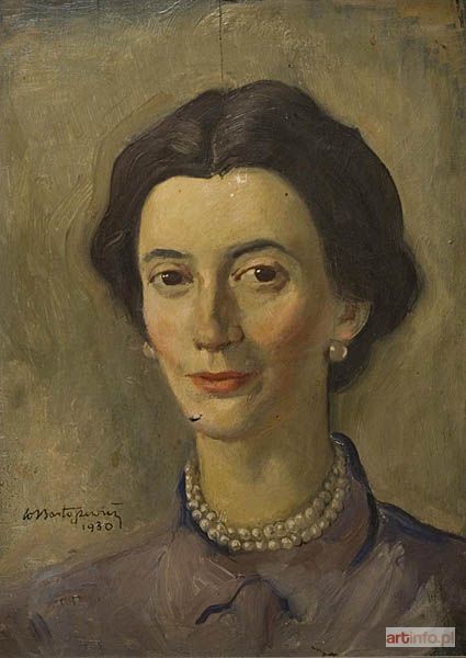 BARTOSZEWICZ Włodzimierz | PORTRET KOBIETY W PERŁACH NA SZYI, 1930