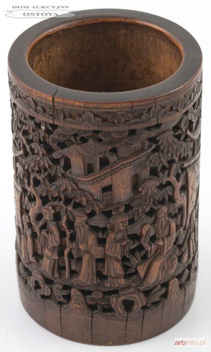 POJEMNIK NA PĘDZLE, Chiny, XIX w.