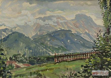 TYROWICZ Ludwik | Widok na Giewont z Gubałówki, 1957