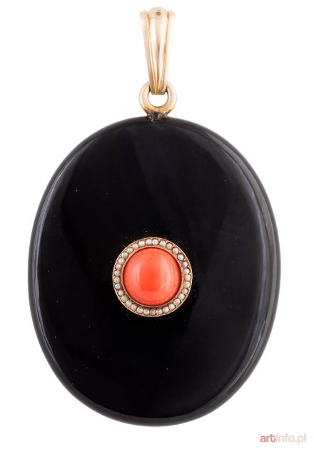 Medalion z koralem, kon. XIX w.