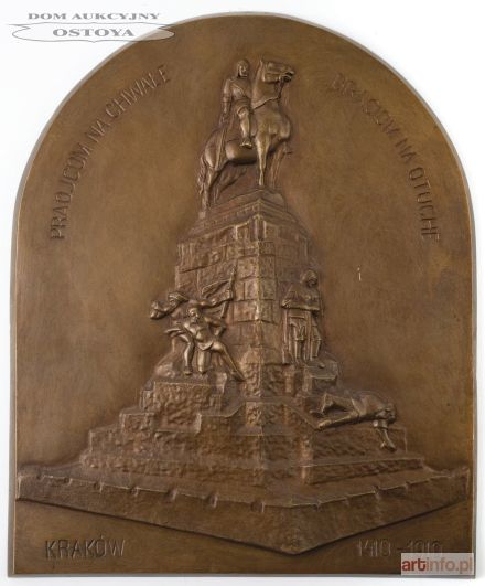 PLAKIETA, POMNIK GRUNWALDZKI W KRAKOWIE, Polska, Warszawa, Władysław Miecznik, ok. 1972