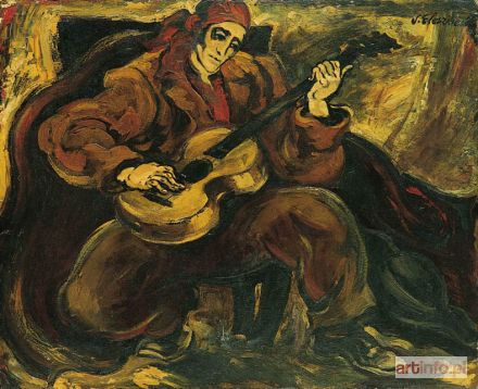 ELESZKIEWICZ Stanisław | Gitarzysta - Autoportret z gitarą, ok. 1930