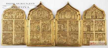 OŁTARZYK PODRÓŻNY, CZTEROSKRZYDŁOWY, Rosja, XIX w.