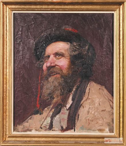 SZAŃKOWSKI Bolesław | Portret śmiejącego się mężczyzny, 1897 r.