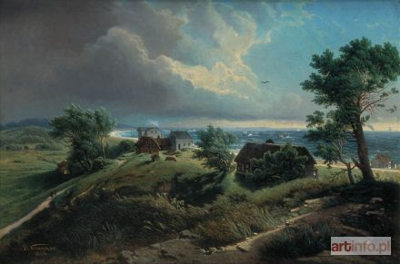 KRAEMER Hermann | Przed burzą - Pejzaż nadmorski, 1866