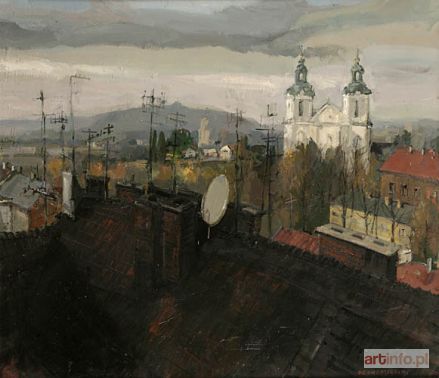 DROHOMIRECKI Mariusz | Kościół na Skałce z pochmurnym niebem, 2002 r.