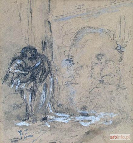 ŻMURKO Franciszek | KOMPOZYCJA Z GRAJĄCYM NA MANDOLINIE I KOBIETAMI (SZKIC)