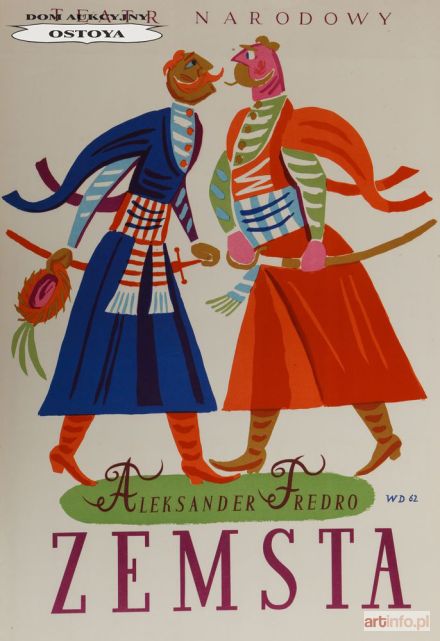 DASZEWSKI Władysław | Plakat, FREDRO, ZEMSTA, 1962