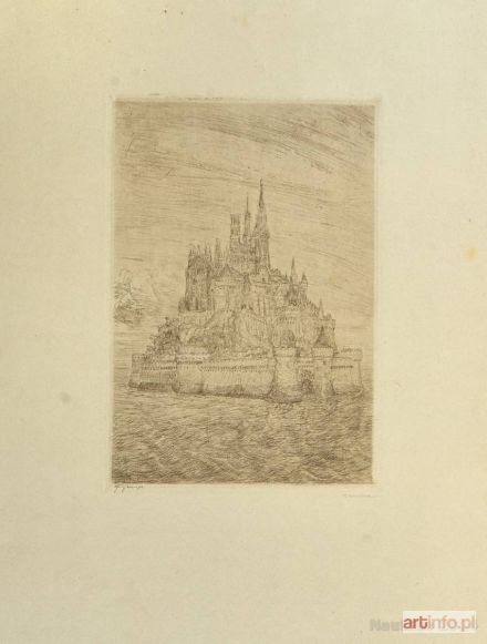 BRANDEL Konstanty | Krajobraz, wspomnienie z pielgrzymki do Mont St. Michel [Paysage M.St.M], 1913