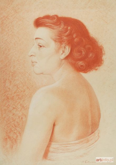 KONARSKI Marian (Marzyn) | Portret Józefy Konarskiej - żony artysty, 1955