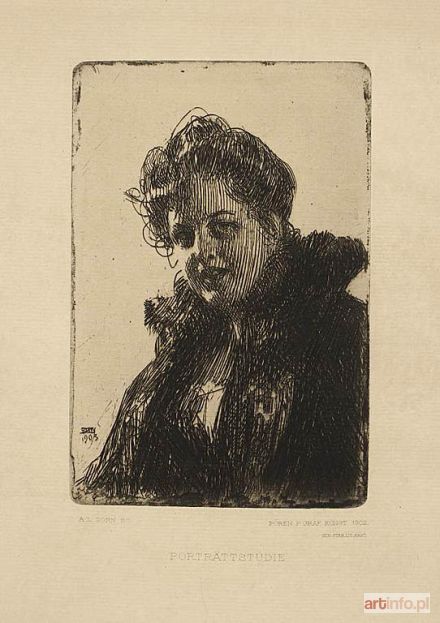 ZORN Andres | Pani (Beatrice) Granberg. Studium portretowe, 1903