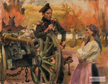 KOSSAK Wojciech | KANONIER I DZIEWCZYNA, 1909