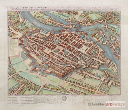 AUTOR nieznany | Plan [widok perspektywiczny] Wrocławia, 1752