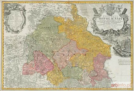 WIELAND Wolfgang Iohannes | MAPA KSIĘSTWA OPOLSKIEGO, 1736 (Principatus Silesiae Oppoliensis)