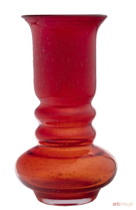 Wazon, proj. Lucyna Pijaczewska, Huta Szkła Artystycznego „Barbara” w Polanicy Zdroju l. 80-te XX w.