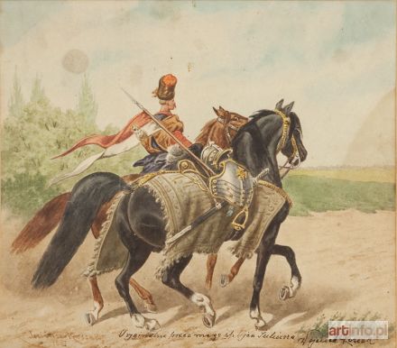 KOSSAK Juliusz | Jeździec z luzakiem, 1887 r.