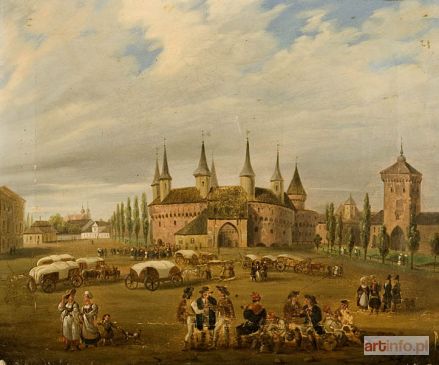 Malarz nieokreślony, polski 1 poł. XIX w. | KRAKOWSKI BARBAKAN, ok. 1820-30