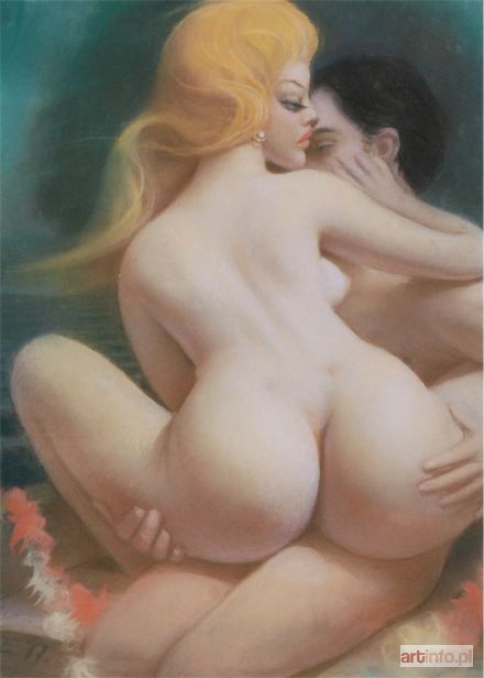 ŻECHOWSKI Stefan | Erotyk - Siedząca para, 1977