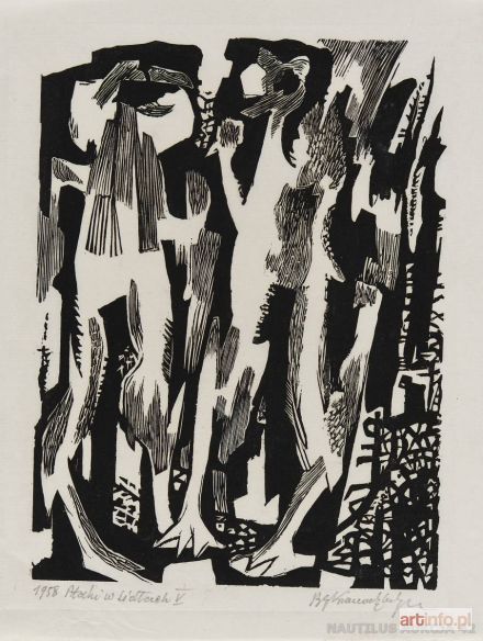 KRASNODĘBSKA-GARDOWSKA Bogna | Ptaki w sidłach V, 1958