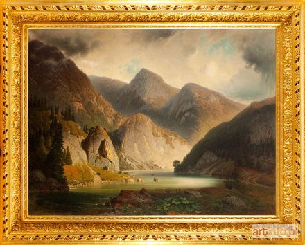 ŚWIESZEWSKI Aleksander | Pejzaż alpejski, 1870 r.
