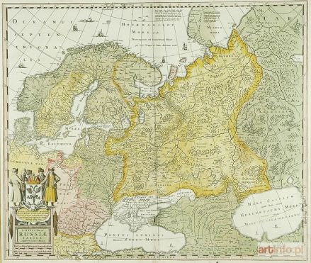 MASSA Isaac Abrahamszoon | Mapa Rosji Europejskiej i Skandynawii