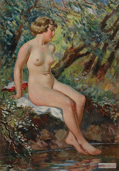 ŻURAWSKI Stanisław | Akt - kobieta nad brzegiem