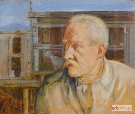 HOFMAN Wlastimil | Portret mężczyzny z królikiem, 1953