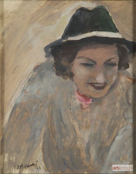 BRZESKI Janusz Maria | Portret dziewczyny, 1946 r.