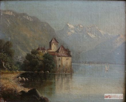 ARTYSTA nieokreślony, XIX/XX w. | Zamek Chillon nad Jeziorem Genewskim