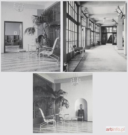 ŻURAWSKI Stanisław | Zestaw trzech fotografii z wnętrzem Pałacu Prezydenckiego w Wiśle, ok. 1937