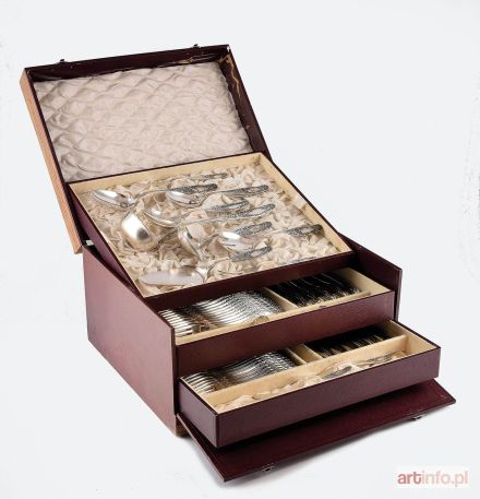 Komplet sztućców na 12 osób i środka stołu w kantynie (136 sztuk)