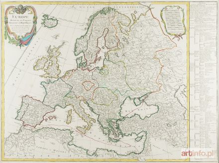 VAUGONDY Gilles Robert de | Mapa Europy