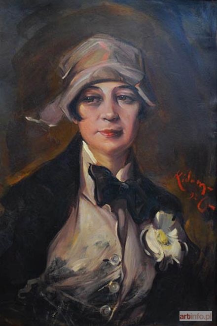 KIDOŃ Józef | Portret kobiety w białej kamizelce, 1926