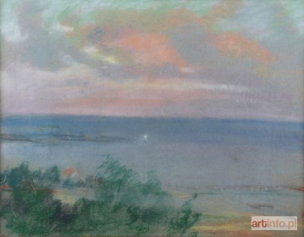 ŻABOKLICKI Wacław | Pejzaż morski o zachodzie słońca, 1939