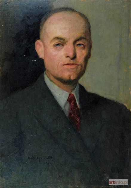 KARPIŃSKI Alfons | Portret Mariana Rapaczyńskiego  - inżyniera lwowskiego, 1943;