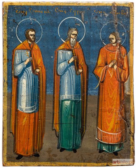 Ikona ze Świętymi Męczennikami, Rosja, 2 poł. XIX w.