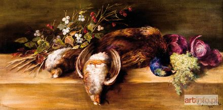 ŚLIWIŃSKA-KAPTURKIEWICZ Ewa | MARTWA NATURA Z BAŻANTEM I PRZEPIÓRKAMI, 1906