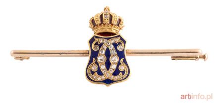 Broszka z monogramem, XIX/XX w.