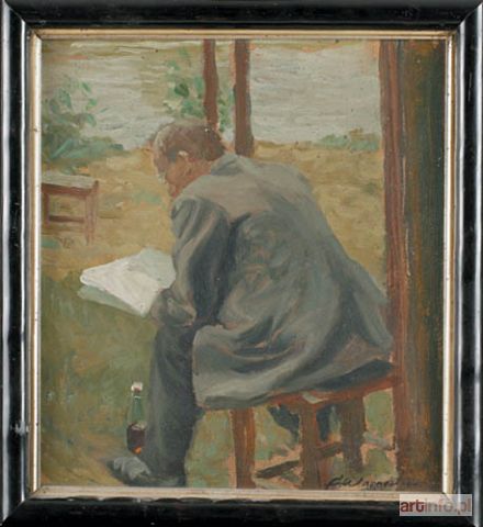 WASNER Artur | Portret czytającego mężczyzny, 1911 r.