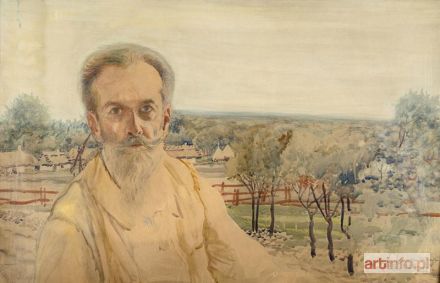 MASŁOWSKI Stanisław | Portret na tle pejzażu, 1920 r.