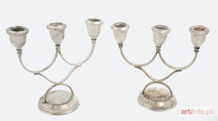 Para kandelabrów posrebrzanych