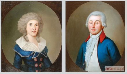 Malarz nieokreślony, polski XVIII w. | Jan Kalkstein i Marianna z Bromirskich Kalsteinowa - para portretów, 1786