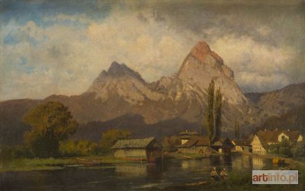 ŚWIESZEWSKI Aleksander | Pejzaż alpejski, 1881 r.