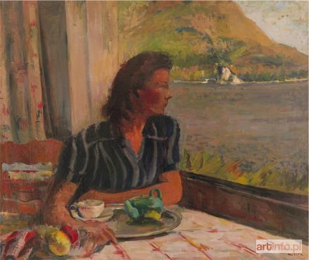 MILICH Adolf Abram | Epouse de l`artiste au Lac Leman