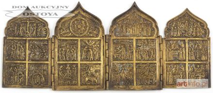 IKONA PODRÓŻNA, poliptyk, Rosja, XIX w.