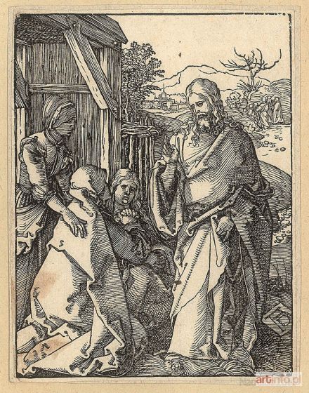 DÜRER Albrecht | Chrystus opuszczający Matkę (z cyklu Mała Pasja), 1511