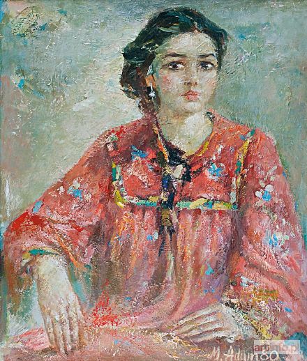 ADAMCZYK Marian | Dziewczyna w czerwieni -portret Joanny, 1980