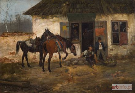 RYSZKIEWICZ Józef | Przed karczmą, 1880 r.