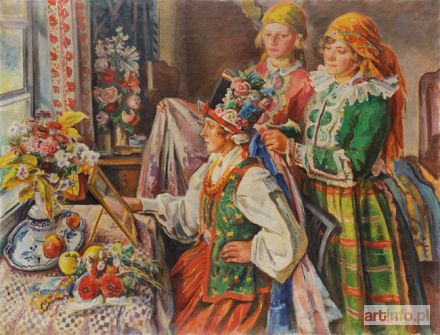 PIEŃKOWSKI Ignacy | PANNA MŁODA (STRÓJ ZNAD NARWI), 1926